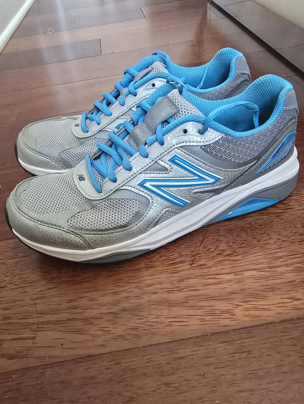 New Balance Gray & Blue Running Sneakers